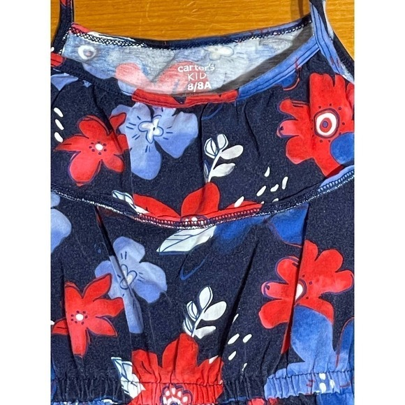 Carter's Girls Floral Summer Dress. Size 8/8A. Red/White/Blue! - Picture 2 of 3